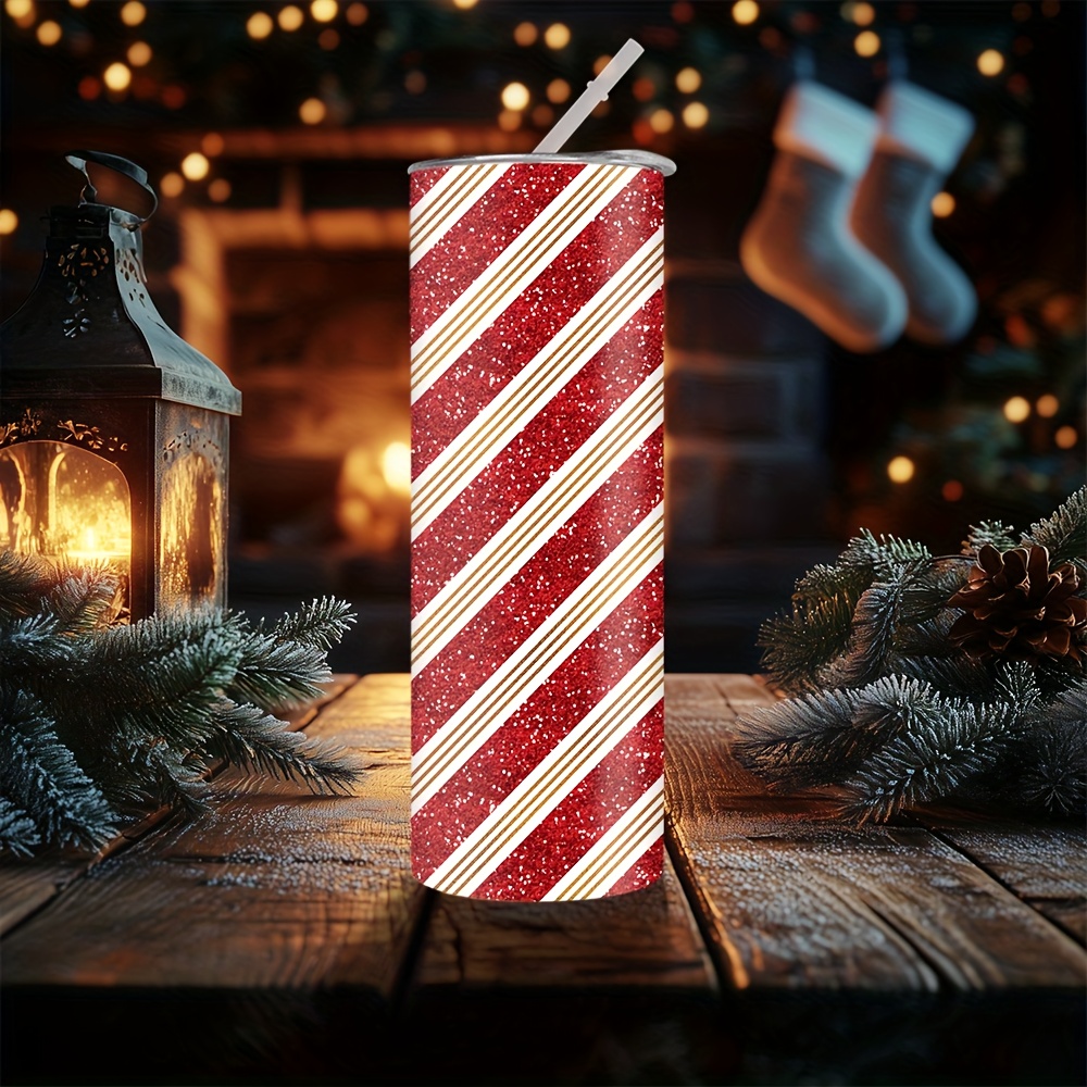 Tumbler 20Oz White - 1 шт. 20 унций, рождественская красно-белая