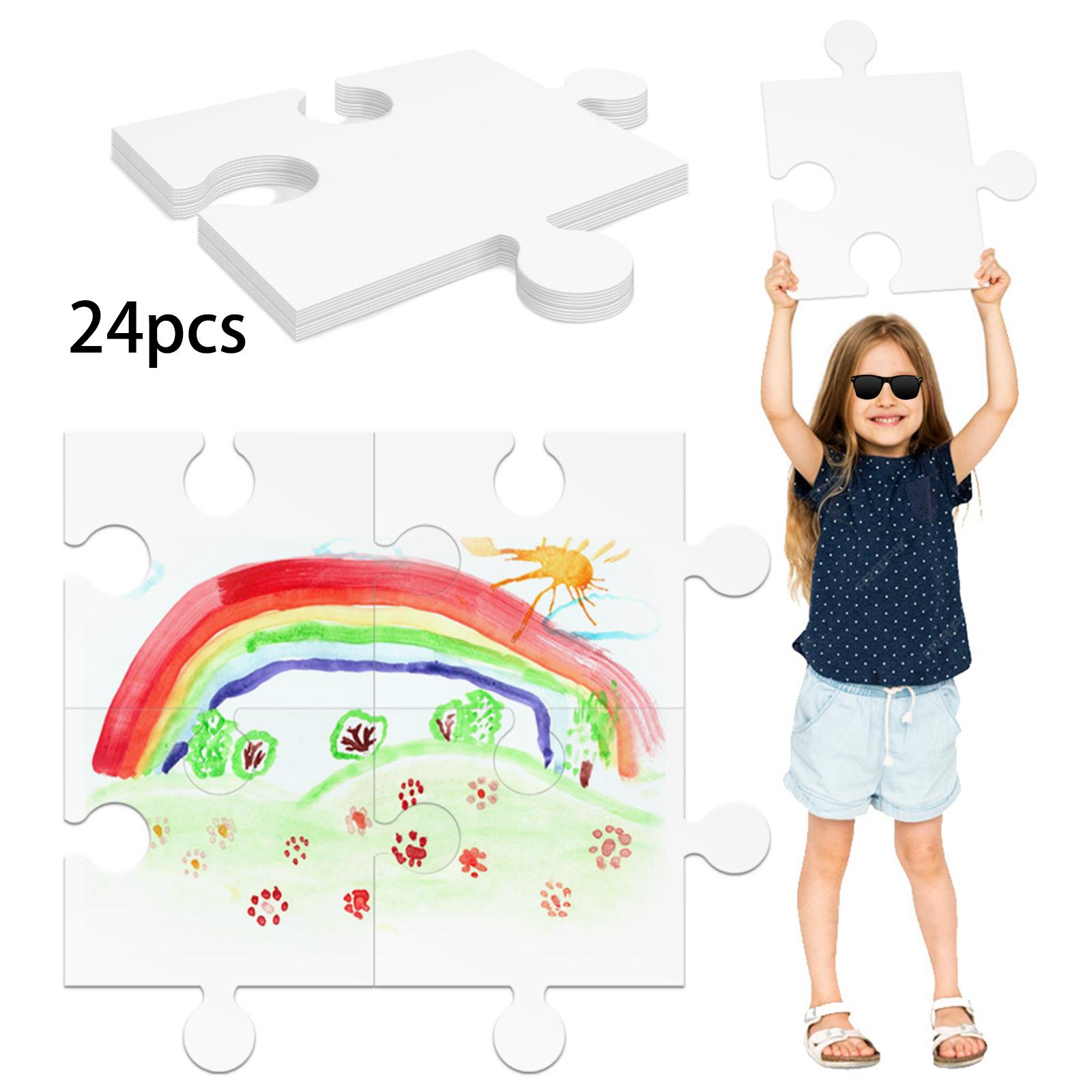 24 шт. белых картонных пазлов  – обзор и цена Puzzle Blank White